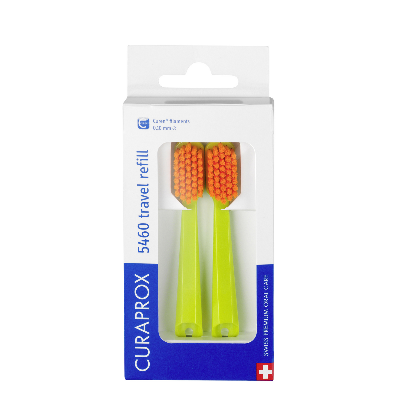 CS 5460 Brosses à dents de remplacement pour kit de voyage, vertes, paquet de deux