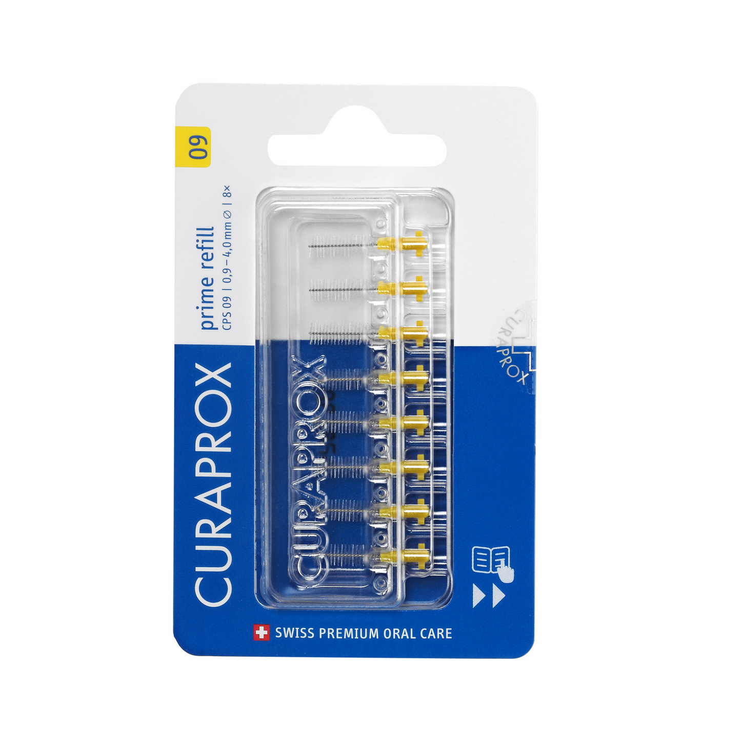 Brossettes interdentaires prime CPS 09, jaune, pack de 8