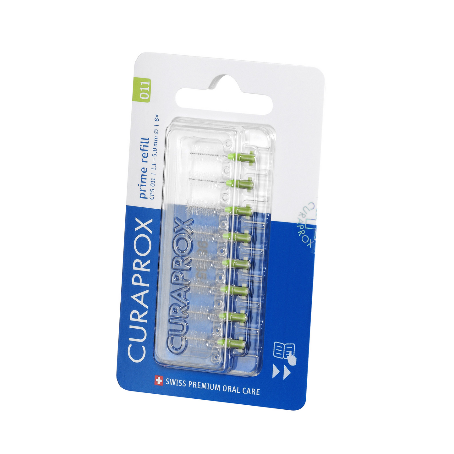 Brossettes interdentaires prime CPS 011, vert, pack de 8