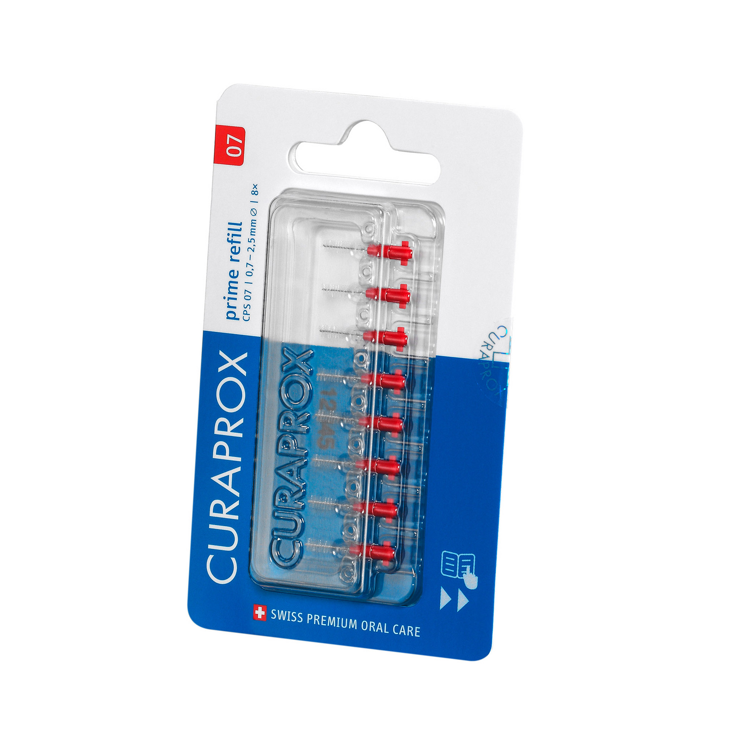 Brossettes interdentaires prime CPS 07, rouge, pack de 8