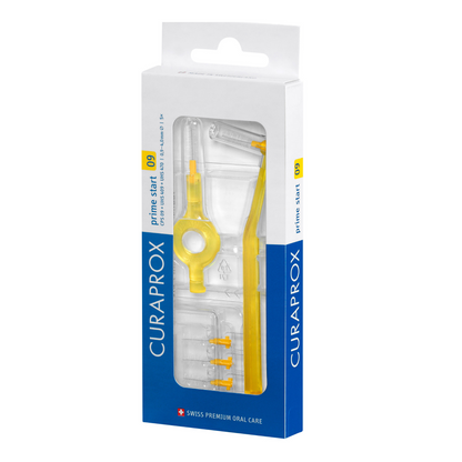 CPS 09 prime start Interdentalbürsten-Set, gelb, 5 Bürsten + 2 Halter